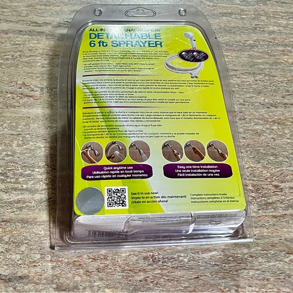 NIB Rinse Ace All-in-one snap n spray detachable 6ft sprayer - Picture 2 of 7